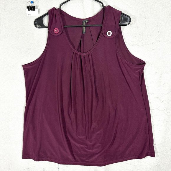 Susan Lawrence Tops - Susan Lawrence Womens Blouse Purple Pullover Sleeveless Plus Size 2X